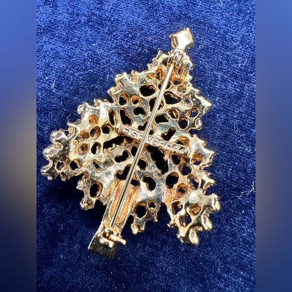 Signed Eisenberg Books Vintage pin Brooch with polychrome rhinestones - Picture 4 of 9